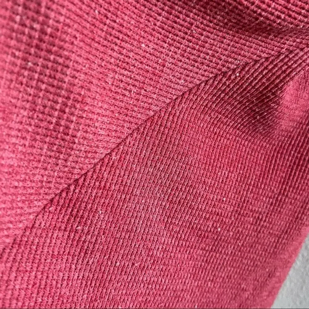 We the Free Free People Thermal Red Cream Long Sleeve Boho Small - Picture 6 of 9